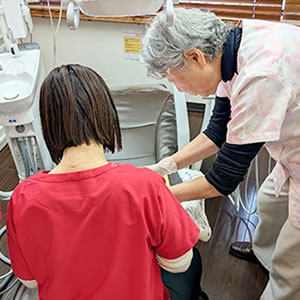 上間京子先生による歯石取り